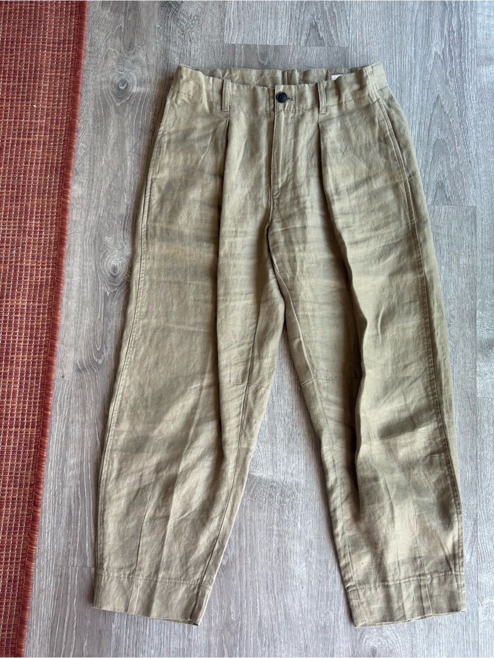 AYR The Bam Baby Barrel Linen Twill Crop Pant